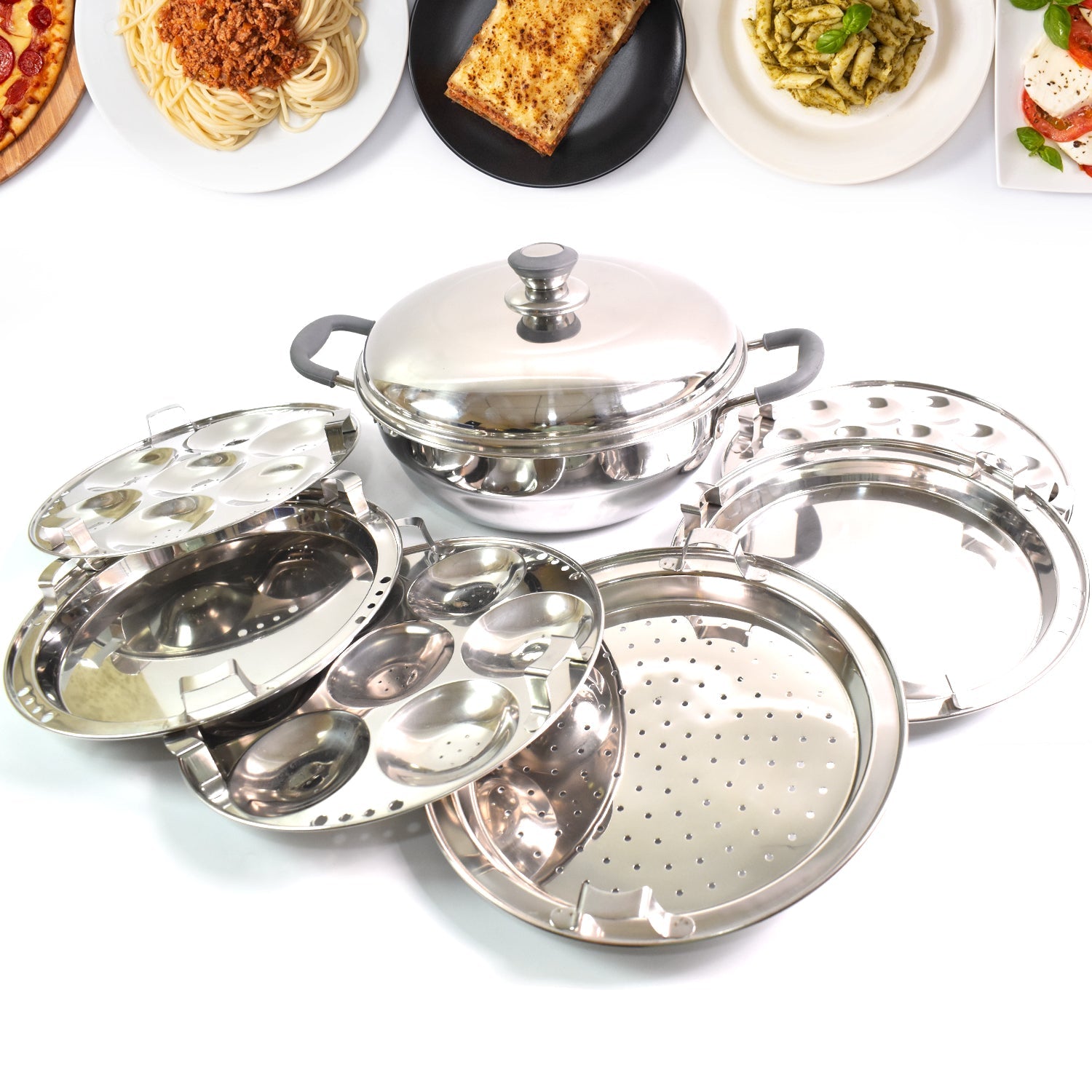 Triply Stainless Steel Multi Kadai Triply Stainless Steel Multi Kadai